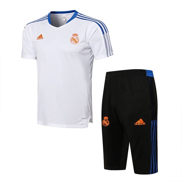 Trainingsshirt Real Madrid Komplett Set 2022 Weiß Schwarz